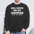 Vintage Grill Dad Grilling & Nap Lover Father's Day Sweatshirt Gifts for Old Men