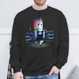 Weightlifting Unicorn Fitness Christmas Birthday Sweatshirt Gifts for Old Men