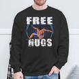 Wrestling Free Hugs Wrestling Vintage Sweatshirt Gifts for Old Men