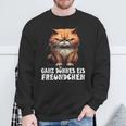 Ganz Dünnes Eis Freundchen Katze Sweatshirt Geschenke für alte Männer