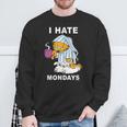 Garfield Ich Hasse Montags German S Sweatshirt Geschenke für alte Männer