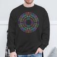 Geometric Shapes Colorful Circle Pattern Sacred Geometry Sweatshirt Gifts for Old Men