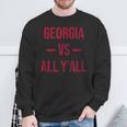 Georgia Vs All Y'all Vintage Weathered Southerner Sweatshirt Gifts for Old Men