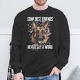 German Shepherd Some Best Friends Never Say A Word On Back Sweatshirt Gifts for Old Men