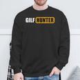 GILF Hunter Schwarzes Sweatshirt, Lustiges Design in Gelb und Weiß Geschenke für alte Männer