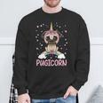Girls Pugicorn Pug Unicorn Lover Sweatshirt Gifts for Old Men