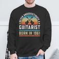 Gitarristen Born 1961 60 Geburtstag Gitarre Geschenk Papa Sweatshirt Geschenke für alte Männer