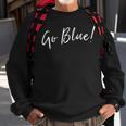 Go Blue Team Spirit Game Competition Color War Sweatshirt Gifts for Old Men