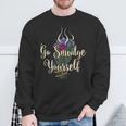 Go Smudge Yourself Sage Smudging Feather Sweatshirt Gifts for Old Men