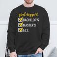 Goal Digger Inspirational Quotes Education Specialist Degree Sweatshirt Gifts for Old Men