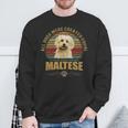 God Created Maltese Sweatshirt Gifts for Old Men