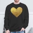 Gold Heart Symbol Of Love Sweatshirt Gifts for Old Men