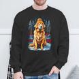 Golden Retriever In Winter Hat Happy Golden Retriever Sweatshirt Geschenke für alte Männer