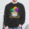 Golf Wearing Jester Hat Masked Beads Mardi Gras Player Sweatshirt Gifts for Old Men