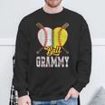Grammy Of Both Ball Grammy Baseball Softball Pride Sweatshirt Gifts for Old Men