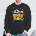 Grandpa Of Birthday Astronaut Boy Outer Space Theme Party Sweatshirt Gifts for Old Men