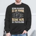 Being Grandpa Is An Honor Being Papa Is Priceless Vintage Sweatshirt Gifts for Old Men
