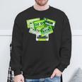 Green Tape Cassettes Classic Old School Green Color Graphic Sweatshirt Gifts for Old Men