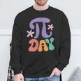 Groovy In My Pi Day Era Spiral Pi Math For Pi Day 314 Sweatshirt Gifts for Old Men