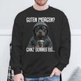 Guten Morgen Ganz Dünnes Eis Morgenmuffel Rottweiler Sweatshirt Geschenke für alte Männer