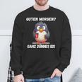 Guten Morgen Ganz Dünnes Eis Penguin Morgenmuffel Sweatshirt Geschenke für alte Männer