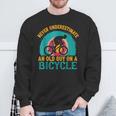 Guy On A Bicycle Grandpa Cycling Sweatshirt Gifts for Old Men