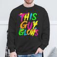 This Guy Glows Cute Boys Man Party Team Sweatshirt Gifts for Old Men