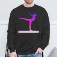 Gymnastics Balance Beam Pink And Purple Watercolor Sweatshirt Gifts for Old Men