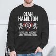 Hamilton Clan Scottish Name Coat Of Arms Tartan Family Party Sweatshirt Gifts for Old Men