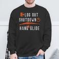 Hang Gliding Log Out Shutdown Sweatshirt Gifts for Old Men