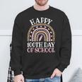 Happy 100Th Day Of School 100 Days Leopard Rainbow Sweatshirt Gifts for Old Men