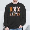 Happy Easter Baseball Football Basketball Bunny Rabbit Boys Sweatshirt Gifts for Old Men