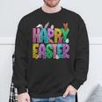 Happy Easter Bling Bling Sayings Egg Bunny Sweatshirt Gifts for Old Men