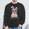 Happy Easter Bunny Pajama Dress Cat Grumpy Rabbit Ears Sweatshirt Gifts for Old Men