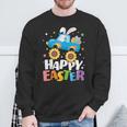 Happy Easter Monster Truck Bunny Easter Eggs Boys Toddler Sweatshirt Gifts for Old Men