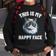 This Is My Happy Face Cat With Grumpy Face Cat Lover Sweatshirt Gifts for Old Men