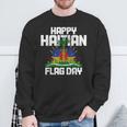 Happy Haitian Flag Day Haiti Flag Pride Sweatshirt Gifts for Old Men