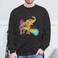 Happy Holi Couleurs Inde Printemps Hindou Elephant Holi Sweater e Cadeaux pour les vieillards