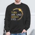 Happy Me You Totality Solar Eclipse Turn Around Bright Eyes Sweatshirt Gifts for Old Men