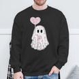 Happy Valentine Ghost Retro Be My Boo Valentine's Day Ghost Sweatshirt Gifts for Old Men