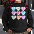Happy Valentines Day Candy Conversation Hearts Cute Sweatshirt Gifts for Old Men