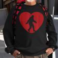 I Heart Bigfoot Sasquatch Yeti Valentines Day Sweatshirt Gifts for Old Men