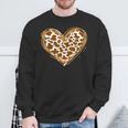 Heart Brown Cow Pattern For Cow Lover Sweatshirt Gifts for Old Men