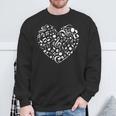 Heart Musical Notes Music Lover Musician Singer Love Vintage Sweatshirt Gifts for Old Men