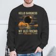 Hello Darkness My Friend Solar Eclipse April 8 2024 Sweatshirt Gifts for Old Men