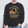 Hello Darkness My Old Friend Total Eclipse 2024 Arkansas Sweatshirt Gifts for Old Men