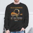 Hello Darkness My Old Friend Total Solar Eclipse 2024 Ohio Sweatshirt Gifts for Old Men