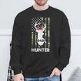 Herren Dad Hunter Weihnachten Coole Amerikanische Flagge Jagd Papaater Sweatshirt Geschenke für alte Männer