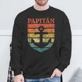 Herren Papa Wortspiel Kapitänatertag Papitän Sweatshirt Geschenke für alte Männer