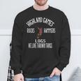 Highland Games Kilts Rocks Hammers Logs Humorous Sweatshirt Gifts for Old Men